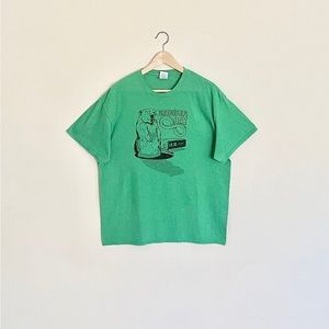 NEW Groundhog Day Graphic Green T Shirt Adult size Large